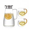 1.8 Liter Glass Pitcher with 2 Glasses