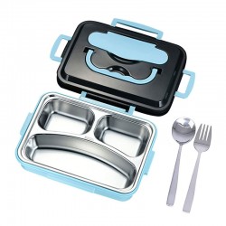 Stainless Steel Bento Box, Lunch Box For Kids And Adults, Blue
