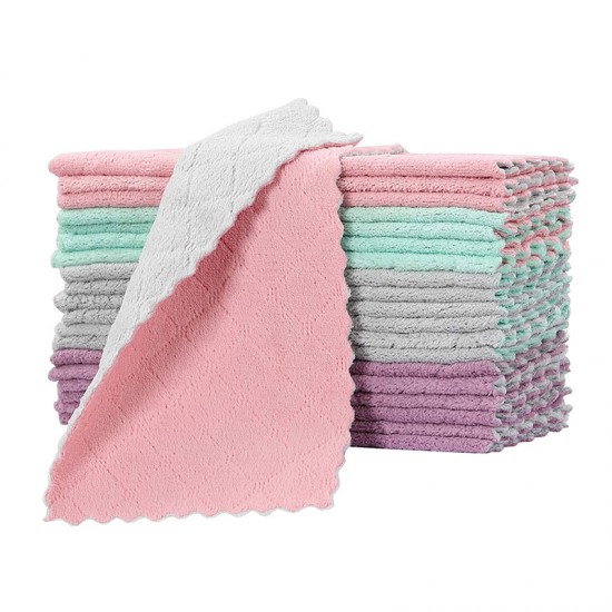 20 Packs Kitchen Cloth Dish Towels, 11.5x6.5 inches