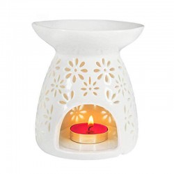 Ceramic Tea Light Holder & Wax Warmer, Vase Shape