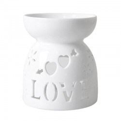 Ceramic Tea Light Holder & Wax Warmer, Love