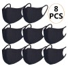 Black Half Face Earloop Dust Masks For Outdoor Sport 8Pcs
