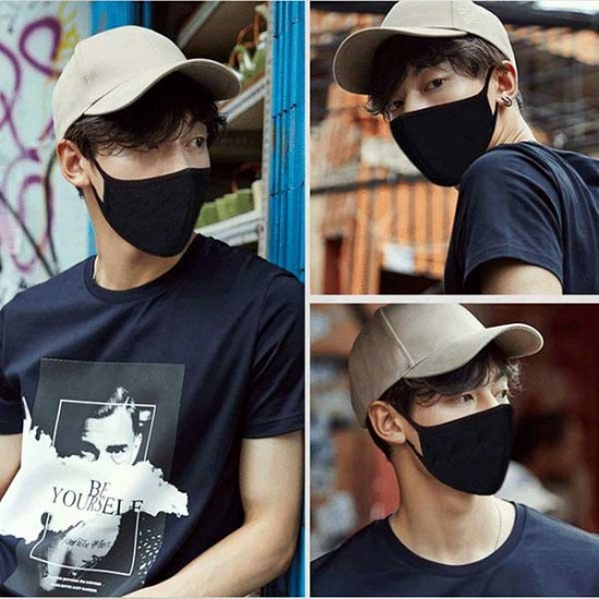 Black Half Face Earloop Dust Masks For Outdoor Sport 8Pcs