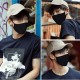 Black Half Face Earloop Dust Masks For Outdoor Sport 8Pcs