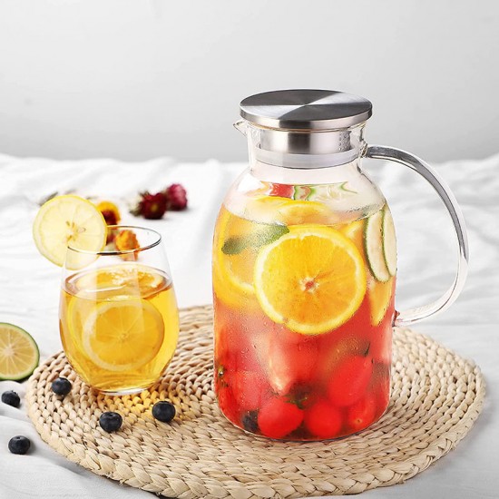 Large Heat Resistant Glass Pitcher 1800ml/61oz