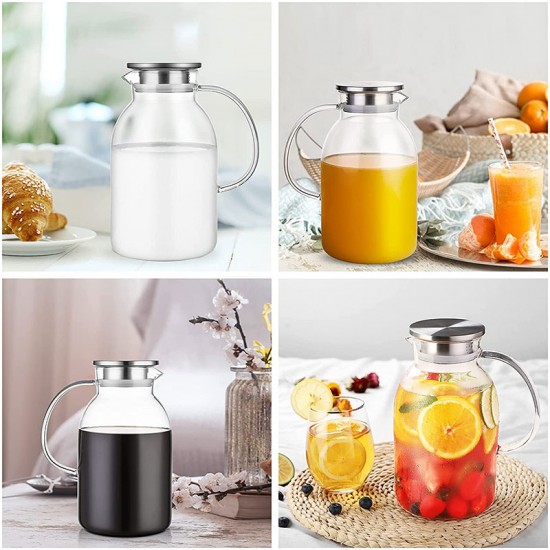 Large Heat Resistant Glass Pitcher 1800ml/61oz