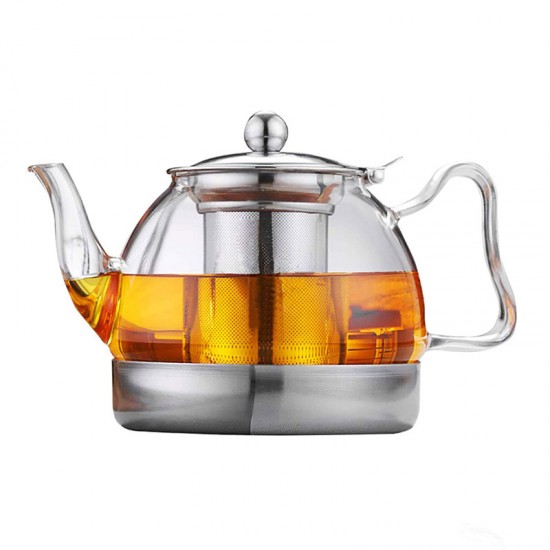 Stovetop Safe Glass Teapot Heat Resistant 1200ml/34oz