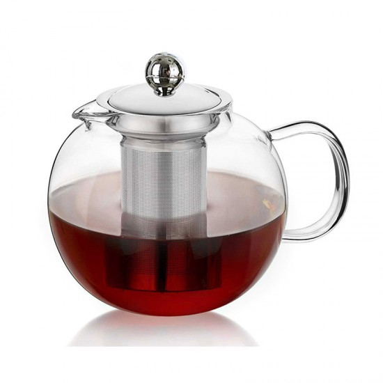 Apple Glass Teapot Heat Resistant 650ml/23oz
