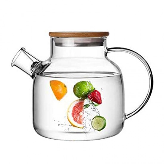 Heat Resistant Glass Teapot Stovetop Safe 1200ml/41oz